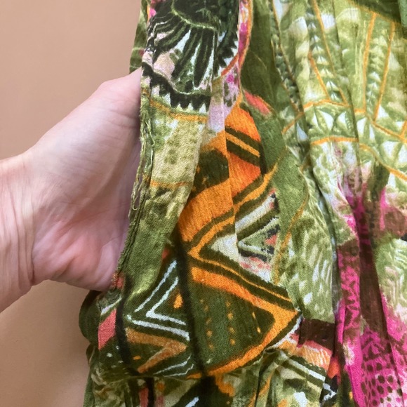 Go Softly Women's Patio Dress Pockets House Muu Muu Boho Large Tribal Pullover - Picture 5 of 9